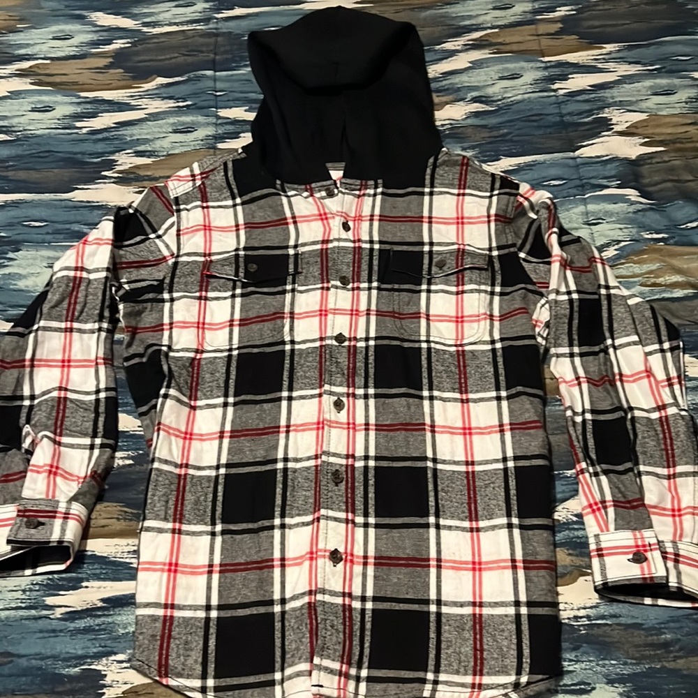 Boys flannel hoodie